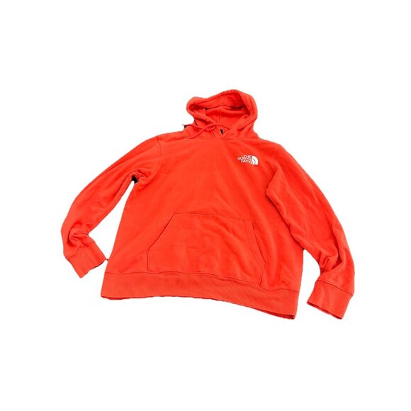 The North Face Mens Sweater Large Red Hoodie Fleece Sweatshirt - Picture 2 of 3